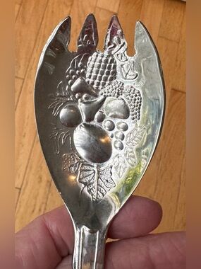 Vintage silver plated salad, serving fork